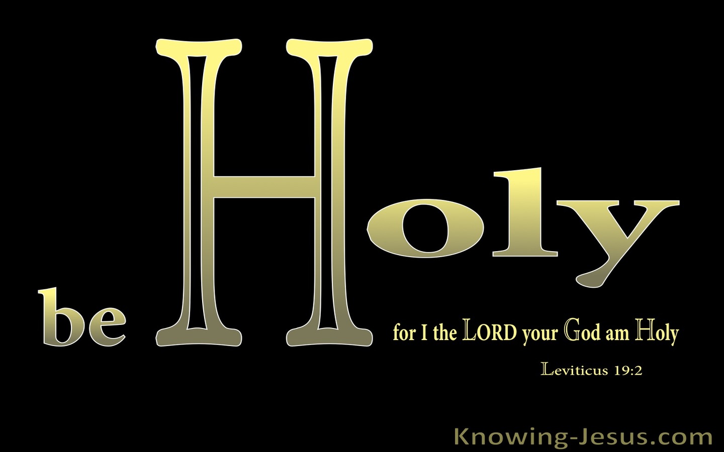 Leviticus 19:2 Be Holy For I Am Holy (gold)